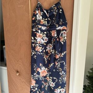 Lulus Blue Floral Dress